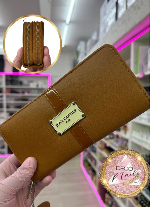 Billetera doble división Marrón
