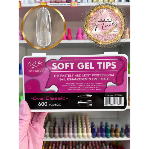 tips soft gel city girl oval Classic 600pcs