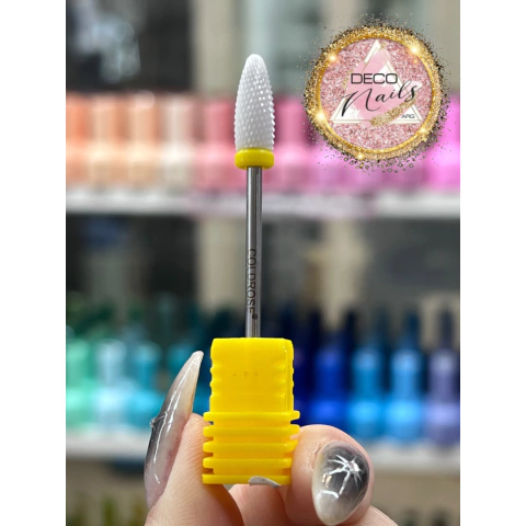 Fresa de cerámica cónica amarilla