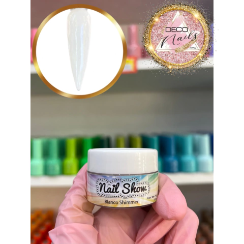 Polimero nail show 14gr blanco shimmer