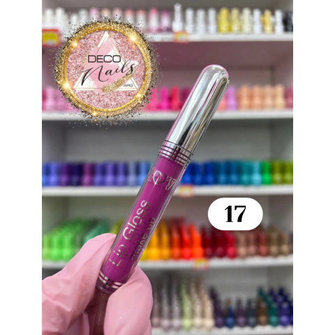 Lip gloss de glitter/ labial Love #17
