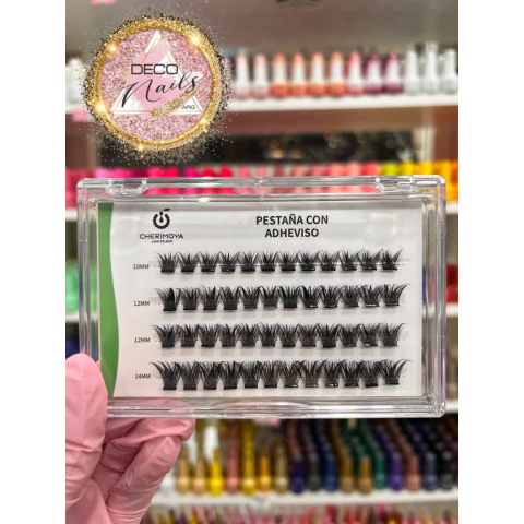 Pestañas postizas con adhesivo cherimoya