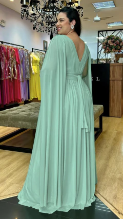 Vestido em Tule Angelina Verde Menta Plus (Capa Removivel) - loja online