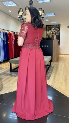 Vestido em Tule Bordado Liah Marsala Plus na internet