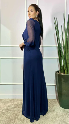 Vestido em Tule Heliodora Azul Marinho na internet