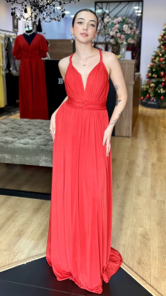 Vestido em Jersey Manu Vermelho (Multiformas) na internet