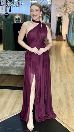 Vestido em Microtule Maithe Marsala (Multiformas) - comprar online