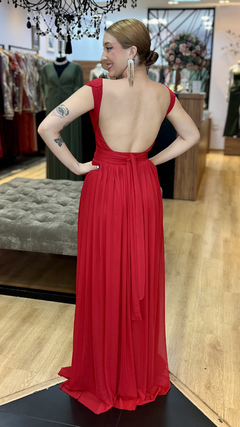 Vestido em Microtule Manuelly Vermelho (Multiformas) - loja online