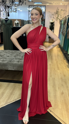 Vestido em Microtule Manuelly Vermelho (Multiformas) - comprar online