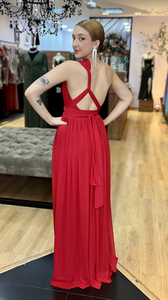 Vestido em Microtule Manuelly Vermelho (Multiformas) - loja online