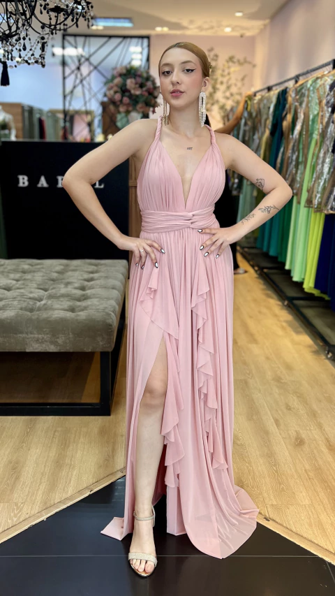 Vestido em tule Maithe Rose (Multiformas) - comprar online