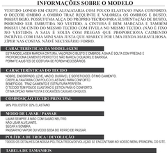Vestido em Crepe Monique Preto + Cinto Strass - loja online