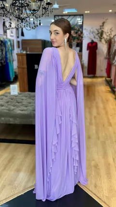 Vestido em tule Iris Lilás (Capa Removível) - Babel