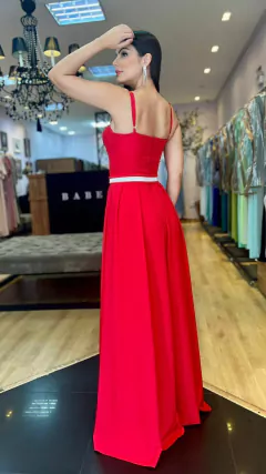 Vestido Em Crepe Amarilis Vermelho - comprar online