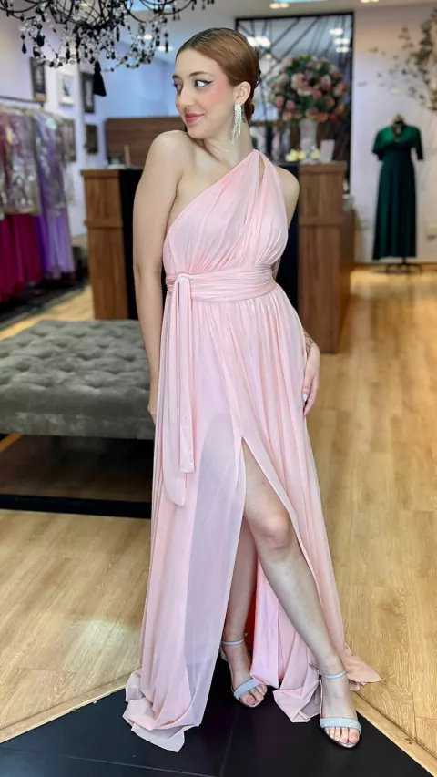 Vestido em tule Manuelly Rose (Multiformas)