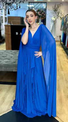Vestido em Microtule Iris Azul Royal (Capa Removível) na internet
