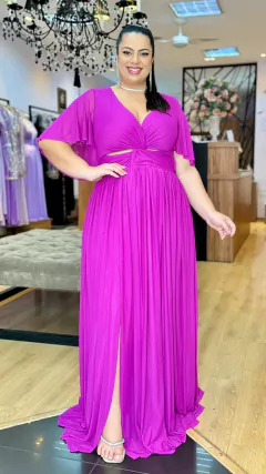 Vestido em tule Giah Roxo Plus na internet