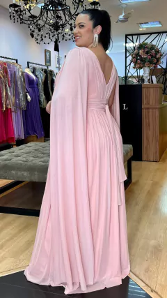 Vestido em Tule Angelina Rose Plus (Capa e Faixa Cintura Removivel) - Babel