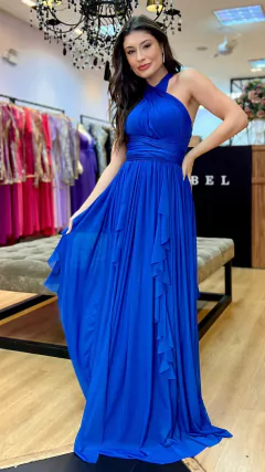 Vestido em tule Maithe Azul Royal (Multiformas)