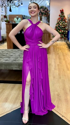 Vestido em Microtule Maithe Roxo (Multiformas)