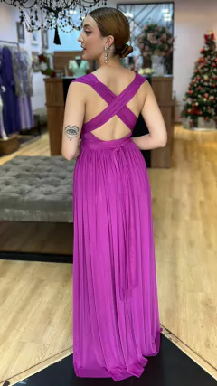 Vestido em tule Manuelly Roxo (Multiformas) - comprar online