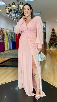 Vestido em tule Gabriele Rose Plus