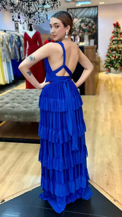 Vestido em Microtule Melissa Azul Royal (Multiformas) - comprar online