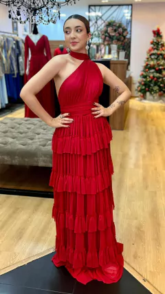 Vestido em Microtule Melissa Vermelho (Multiformas) na internet