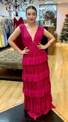 Vestido em Microtule Melissa Pink (Multiformas)