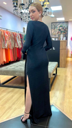 Vestido em Malha Lurex Karine Preto na internet