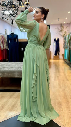 Vestido em Microtule Giovanna Verde Menta na internet