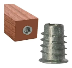 1 Buchas Americanas Para Madeira 5/16 X 18mm Metal Zamak na internet