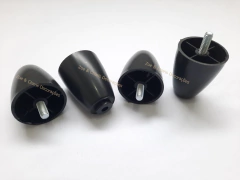 Imagem do Kit De Pés Para Cama Box Baú Queen King 8x4 Trava Preto P70