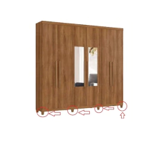 Kit com 10 Pés para Multiusos Guarda Roupas Modelo Mari 7 Cm - comprar online