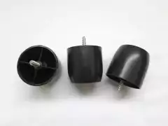 Kit com 6 Pés Para Sofás Poltronas Poti SB Preto - Zoe & Charis Acessórios Para Móveis