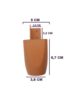 Kit com 10 Pés para Multiusos Guarda Roupas 7cm Mari Caramelo - comprar online