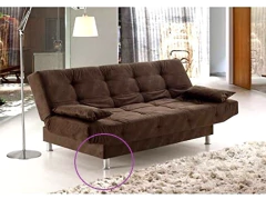 Imagem do Kit 4 Pés Sofás Estofados Jasmin SB 8cm Altura Retrátil