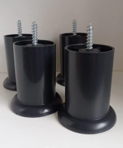 Kit com 8 Pés de Poltronas Sofas 8cm Altura Preto Jasmin SB - loja online