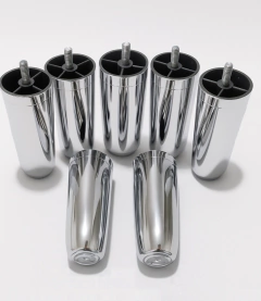 1 Pé Cama Box ou Baú Juvene Cromado 12cm - Zoe & Charis Acessórios Para Móveis