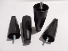 Kit 12 Pés Para Cama Box ou Baú Juvene Preto 12cm Com Regulagem + 2 Chapinhas De Unir Box na internet