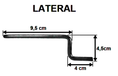 2 Aparador P/ Segurar Colchão Cama Box Baú Haste Preto 25 Cm na internet