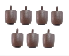 7 Pés De 12cm Madeira Marrom Cama Box Ou Baú Solteiro - comprar online