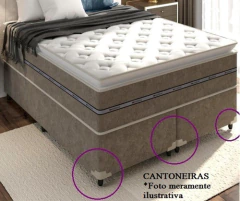 1 Cantoneira Para Cama Box Ou Baú Marrom Maleáveis Protetoras - comprar online