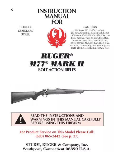 MANUAL RUGER M77 MARK II ~ FRONTIER