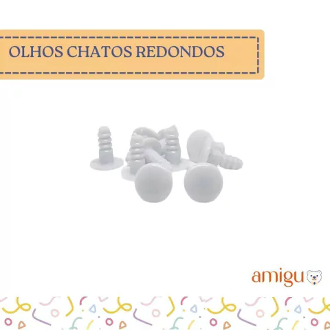 Olho redondo chato BRANCO