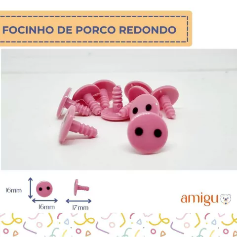 Focinho Porquinho 16mm