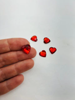 Aplique coração vermelho 12mm - 5 unidades - comprar online