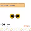 Olho 24mm castanho - 2 pares