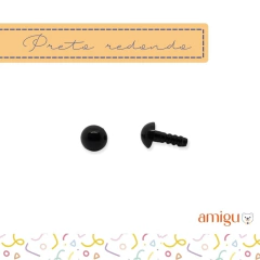 Olho 9mm preto - comprar online