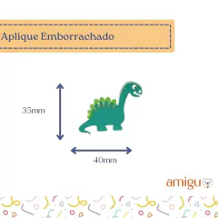 Aplique emborrachado - Dinossauros - Loja Amigu